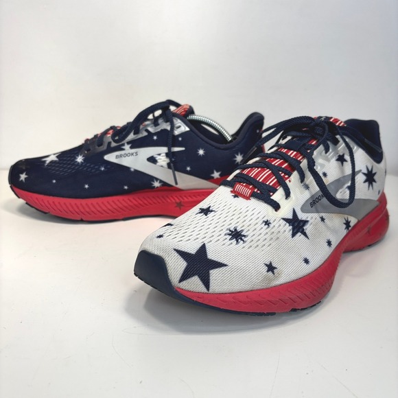 Brooks Launch 8 Running Shoes Stars Stripes Patriotic Red White Blue Size 9 - Picture 9 of 12